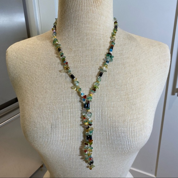 Multicolor Stone Magnetic Necklace - Picture 3 of 12